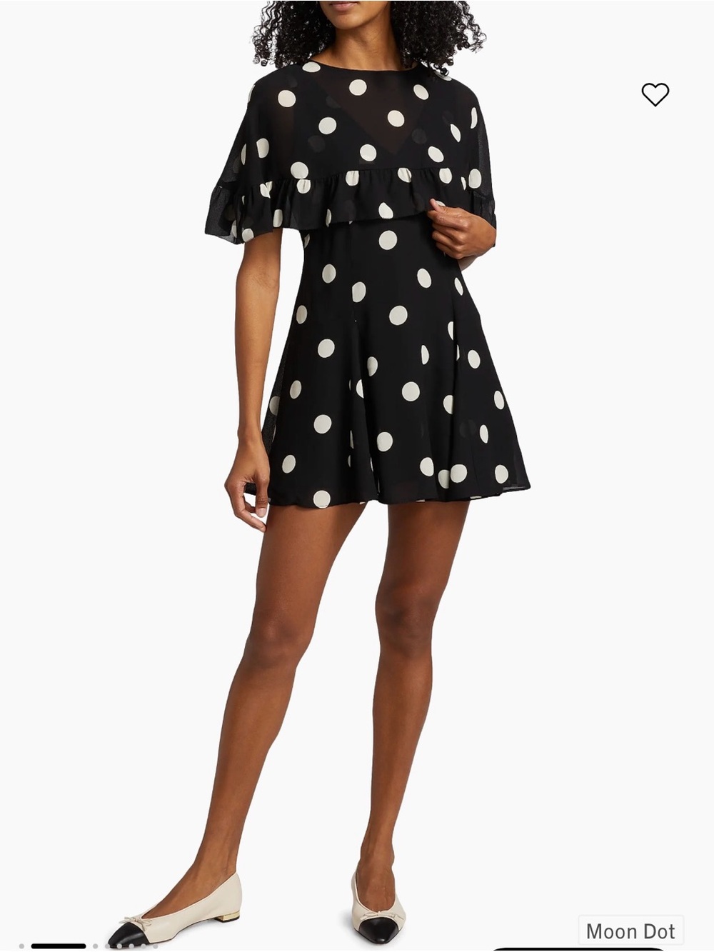 Reformation Zelena Two Piece Black and White Polka Dot Mini Dress size 12